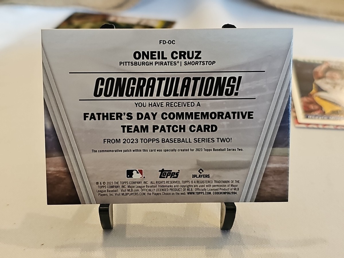 Oneil Cruz Father's Day 2023 Topps Commemorative Team Patch