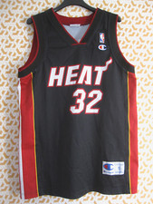 Maillot Basket Heat Miami O'Neal #32 NBA noir Vintage Champion Jersey - S