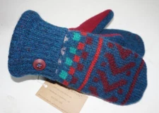 Valley View Farms Recycled Wool Sweater Mittens Fleece Line Xtra Warm Pendleton