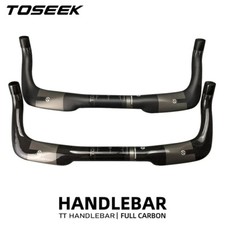 3K Carbon Fiber Road Bike Handlebar TT Base Bar Cycling Bullhorn Bar 22.2/31.8mm