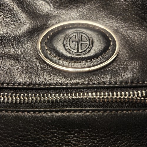 GIANI BERNINI Classic black Italian Leather Satchel Handbag Super Soft Vintage - Picture 2 of 7