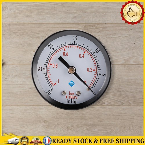 50mm Face Double Scale Pressure Gauge 0~-30nhg 0~-1Bar Vacuum Manometer ...