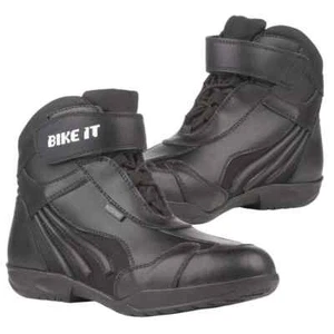Bike It Perun WP Motorcycle Boots Ankle Short Trainers Black