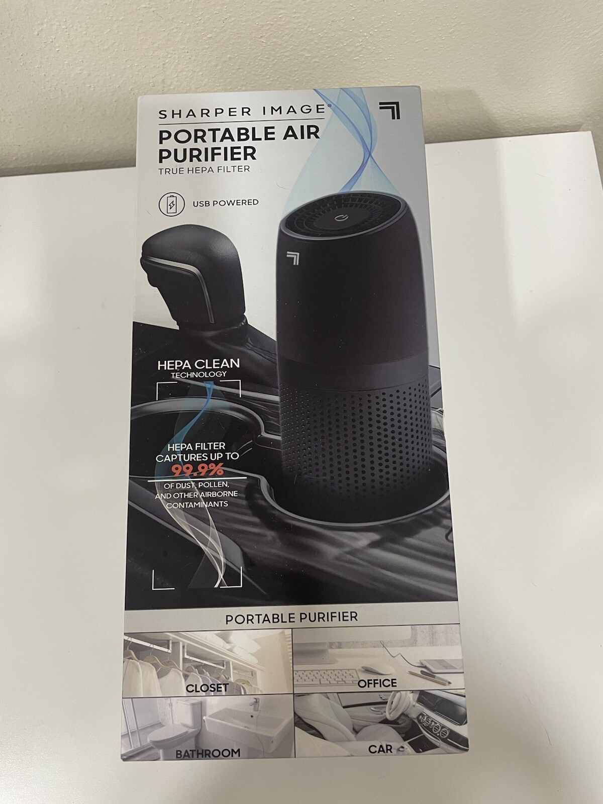 Air Purifier, Portable, Sharper Image, True Hepa Filter USB Powered.-image