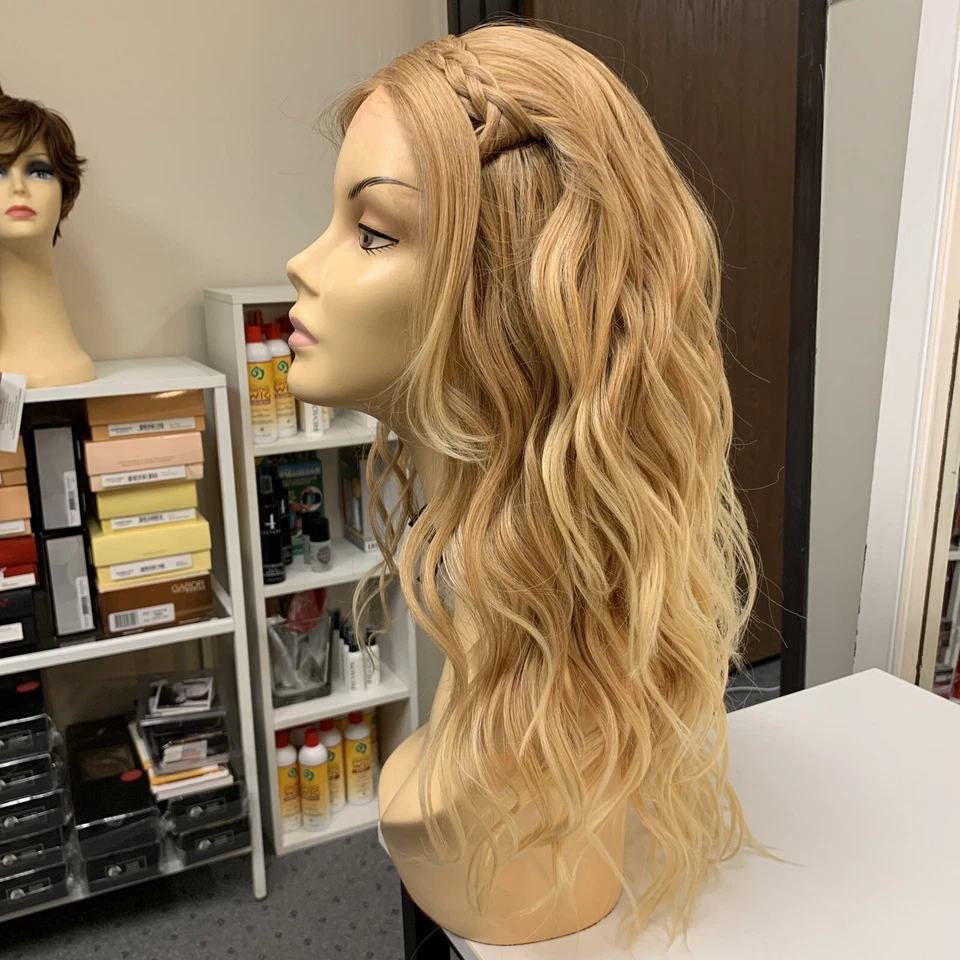 Forever Young EUROPEAN BOHO Lace Front Wavy WIG Braid Crown 24B27C Blonde - Image 3 of 4