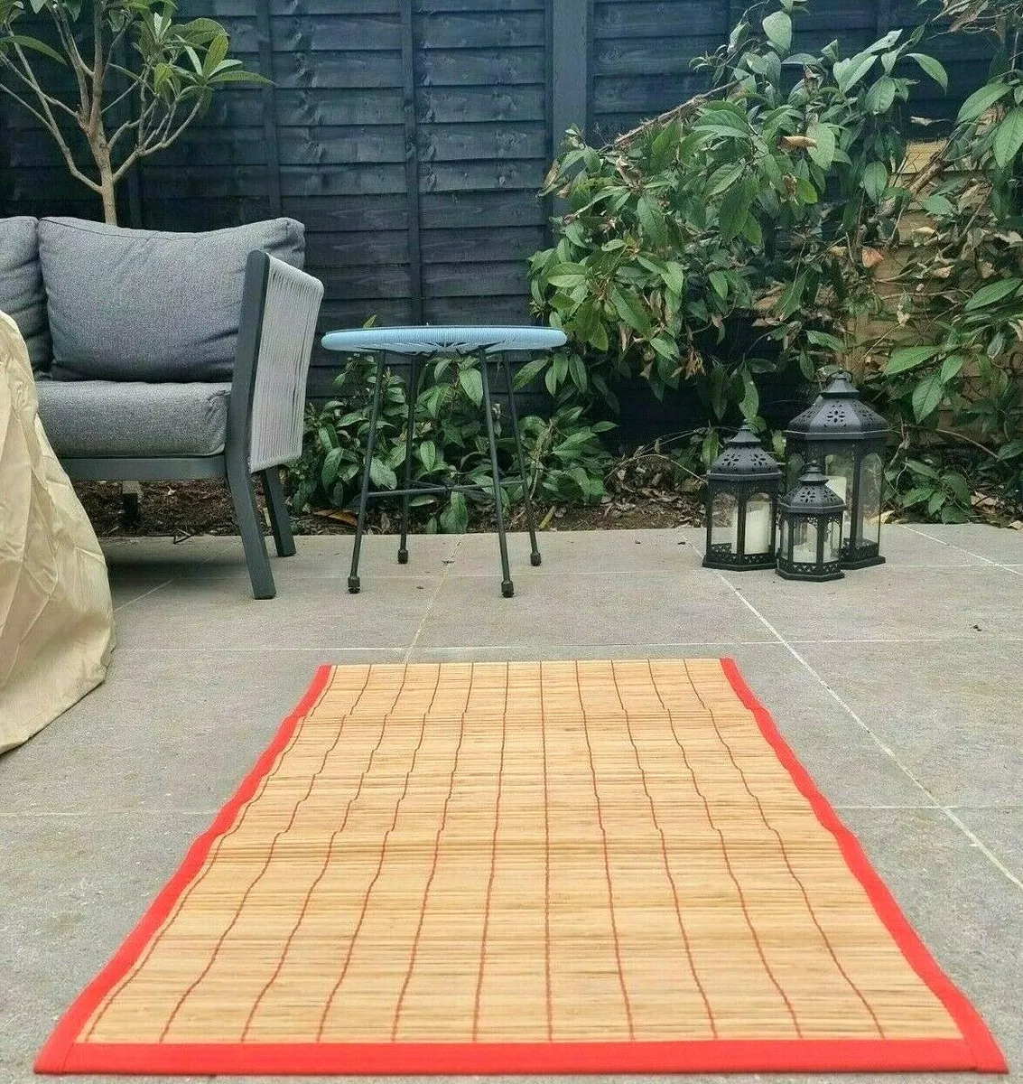 Large Bamboo Yoga Mat Non Slip Folding Beach 183x76cm Slat Bathroom Outdoor  Mats