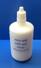 100ml PROS AIDE BODY GLUE GLITTER TATTOOS/FESTIVAL FACE/SFX WATERPROOF ADHESIVE