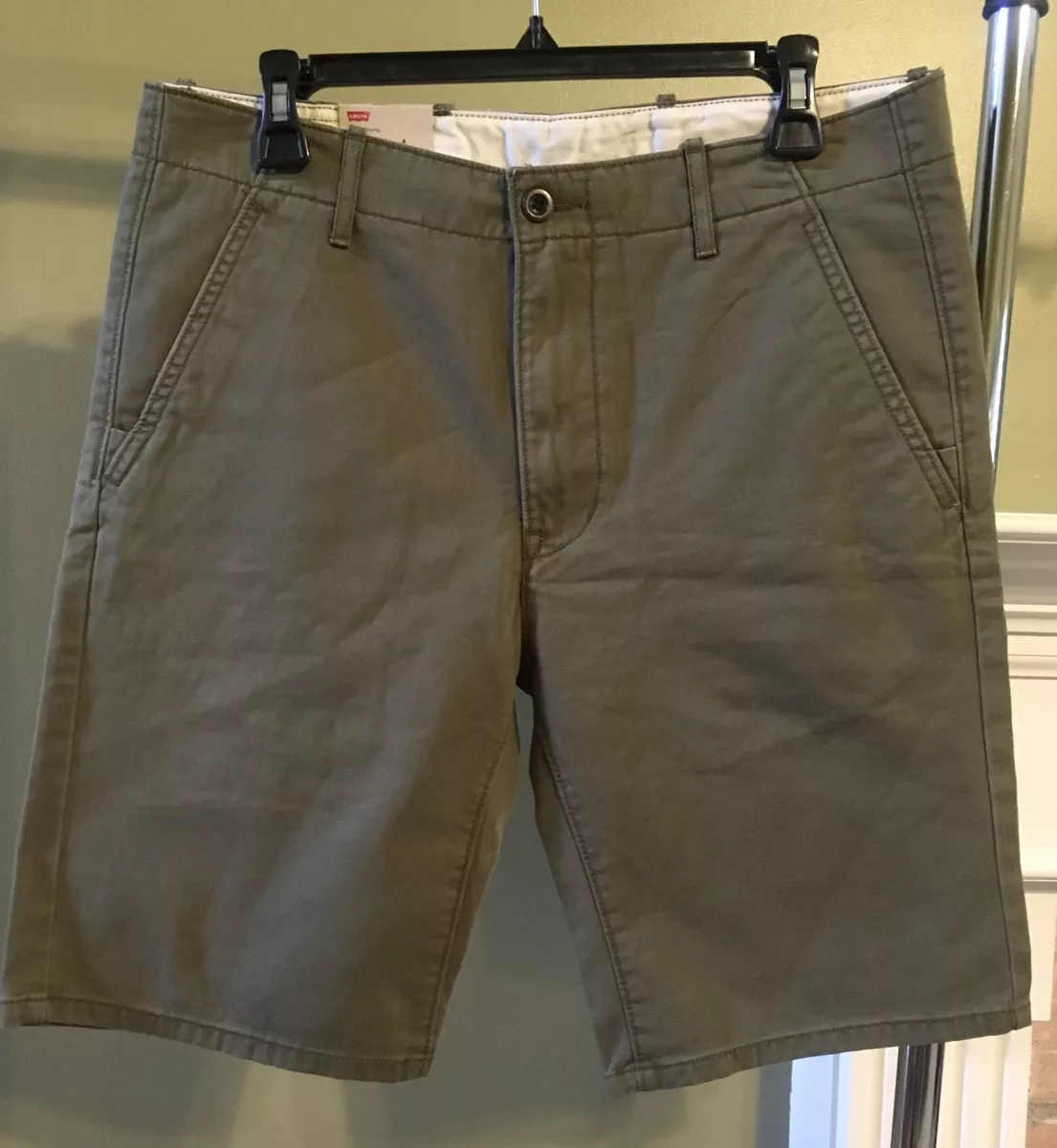 Levi s Mens Straight Chino Shorts Khaki Green Olive 30 32 33