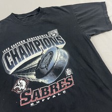 Vintage 90's NHL Buffalo Sabres 1999 Eastern Conference Champs T-Shirt Sz L
