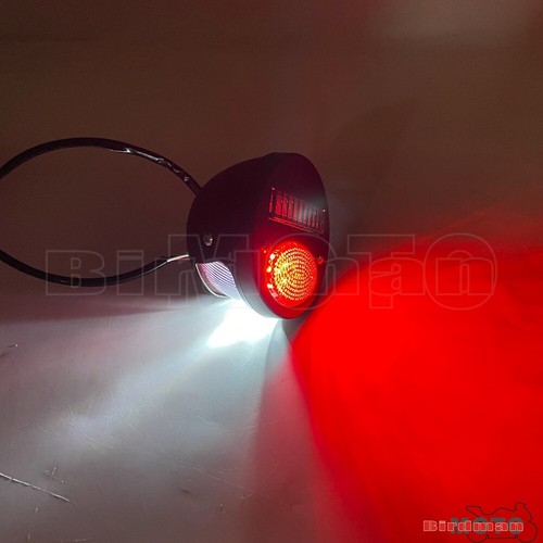 For Cafe Racer Retro Duolamp Vintage Rear Stop Lamp Universal Black Tail Light - Picture 9 of 11