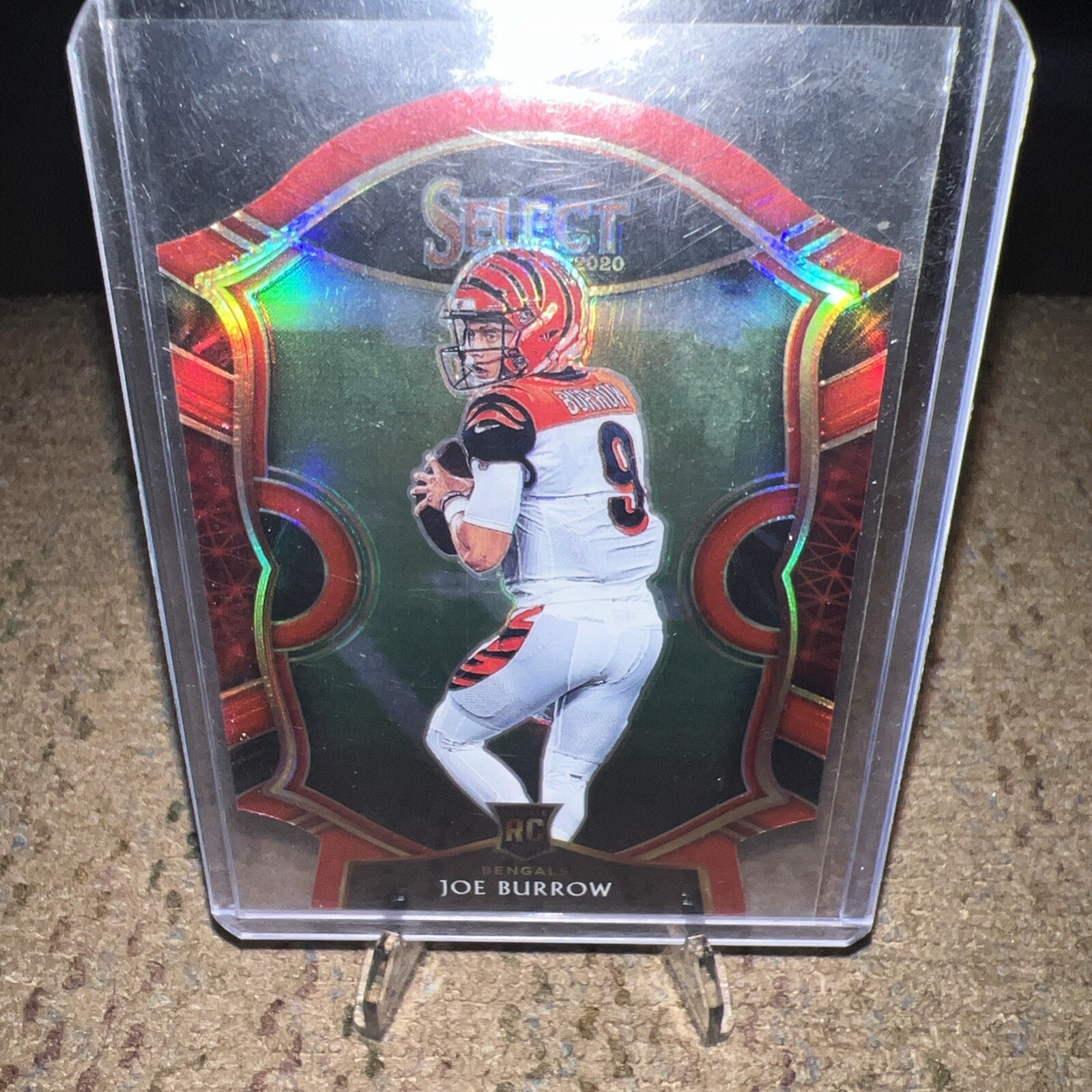 Joe Burrow 2020 Select Concourse Maroon Die-cut rookie RC