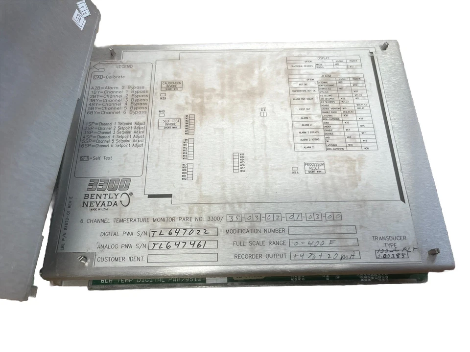 Bently Nevada 3300/35 Six Channel Temp Monitor - Image 3 of 4