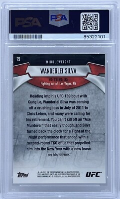 Wanderlei Silva Signed Autographed 2012 Topps Finest UFC Card PSA