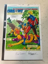 CAPTAIN MARVEL #61 comic art original color guide 1979 TITLE SPLASH DRAX ELYSIUS