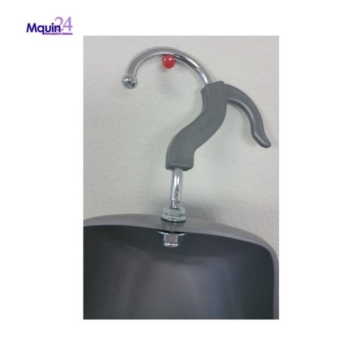 Female Torso Dress Form Grey (Silver) Table Top Stand Hanging Hook - Picture 7 of 8