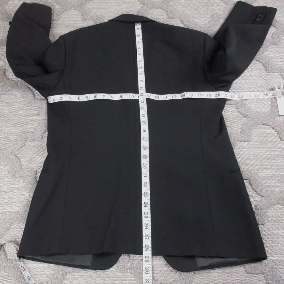 Blazer De Colección Giorgio Armani Para Hombres 41S Esmoquin Negro Lana Virgen Hecho en Italia Foto 4 de 4