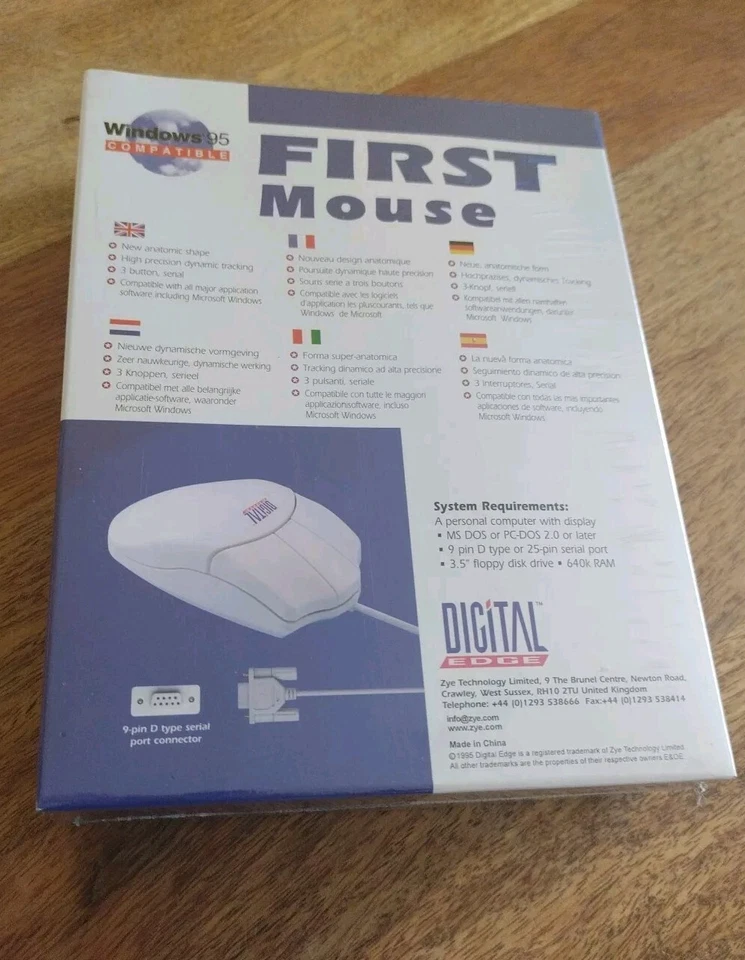 NEW First Mouse, Serial Port Mouse Brand New in Box 9 pin D type Port - Image 2 of 2