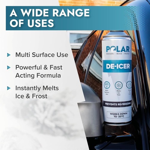 Polar Windshield De-Icer Spray 2 x 17oz Melts Ice Frost & Snow Fast - Picture 5 of 9
