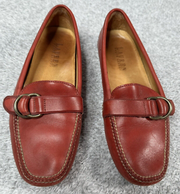 Lauren Ralph Lauren Womens Shoes 5.5B Red Leather Moccasin  display picture 2