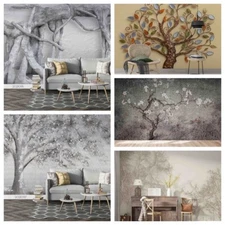 3D Tree Hand Drawing Self-adhesive Wallpaper Removable Wallpaper Wall Mural
