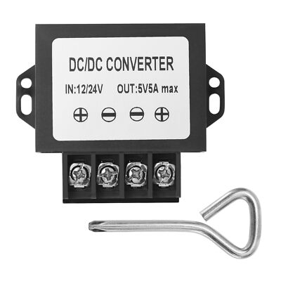 12V/24V to 5V 5A DC-DC Buck Converter with Screwdriver - Waterproof Vehicle P...