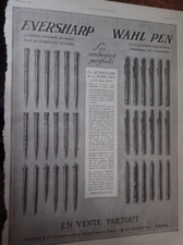 mine holder EVERSHARP pen WAHL PEN advertising paper CHRISTMAS ILLUSTRATION 1922