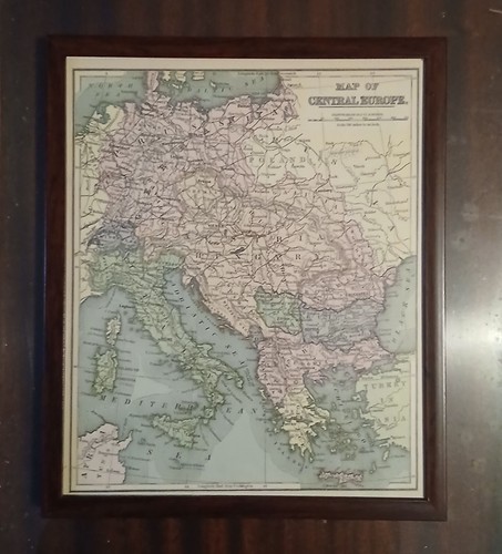 Antique Framed Pair Of 1905 Maps Of Western And Central Europe - 第 9/15 張圖片