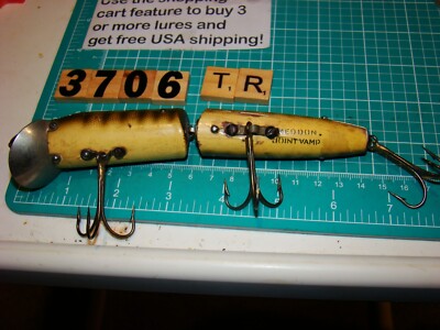 V3706 TR HEDDON 7 INCH GIANT JOINTED VAMP WOODEN GLASS EYED V3706 TR HEDDON 7 INCH GIANT JOINTED VAMP WOODEN GLASS EYED
