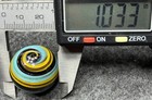 Handmade Marble Gold Lutz ( Corkscrew - Spiral ) 1 Inch +-  (S18) — photo 4