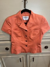 Chanel Vintage Short Sleeve Orange Salmon But...