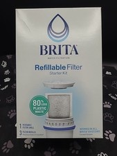 Brita Refillable Filter Starter Kit Plus 3 Replacement Filters Factory Sealed