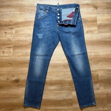 Dsquared2 Slim Jeans Men 32x29 Blue Distresse...
