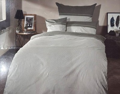 4 Teilig Mako Satin Bettwäsche 155x200cm 100% Baumwolle em-es-te Luxusdesign