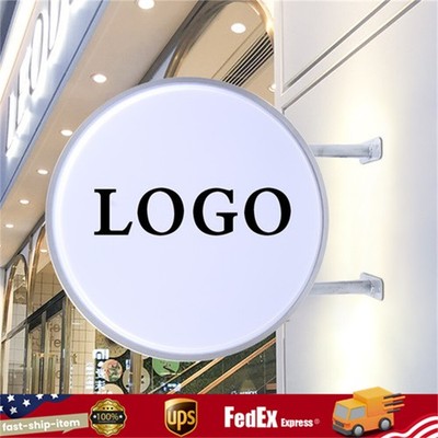 20'' LED Double Sided Round Light Box Outdoor Sign Advertising Projecting Light