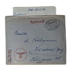 Feldpost Leutnant Otto Hess mit Inhalt 1942 Bahnhofs-Kommandantur 122 Marburg 