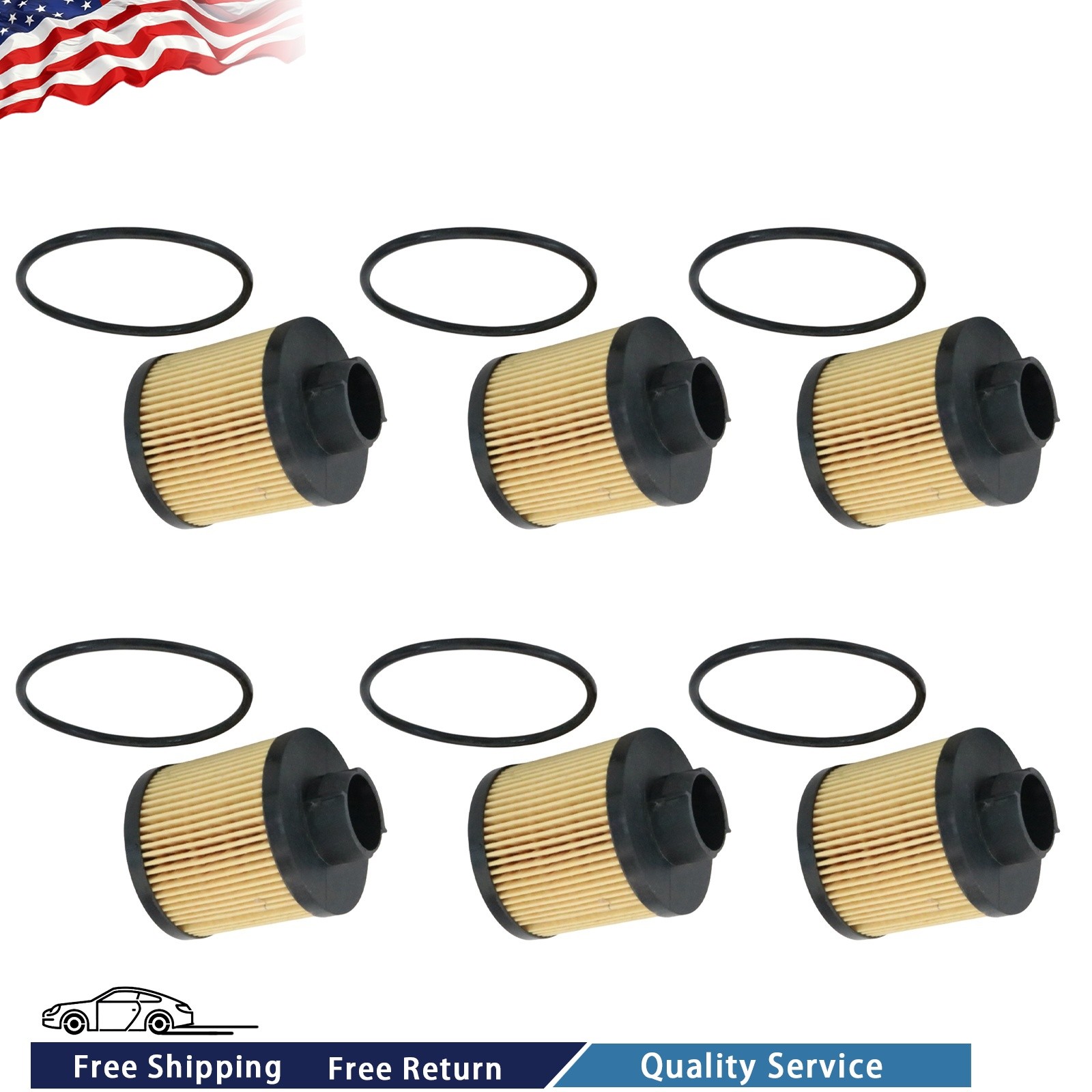 6X Oil Filter 07L115561C For 2004-2008 Lamborghini Gallardo USA