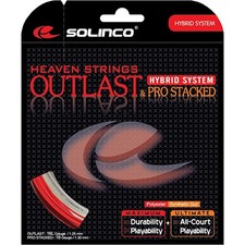 Solinco Outlast Pro-Stacked Hybrid Tennis String Set - 16L  16