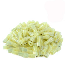 100 Pcs 12-10 AWG Nylon Female Spade Connectors Quick Disconnect Wire Terminals