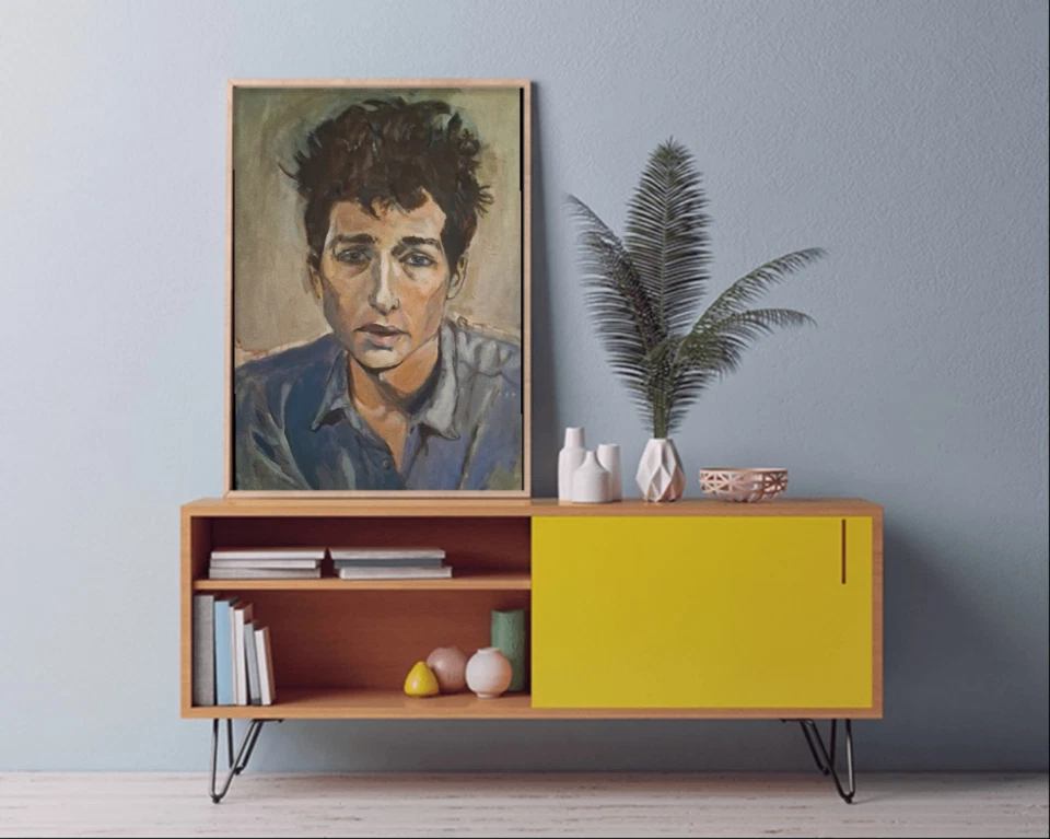 Pintura Original Bob Dylan Sobre Lienzo Música Folk Rock Foto 2 de 2