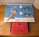 VINTAGE 1950s BMW MOTORCYCLE FLYER BROCHURE WITH PRICE SHEET
