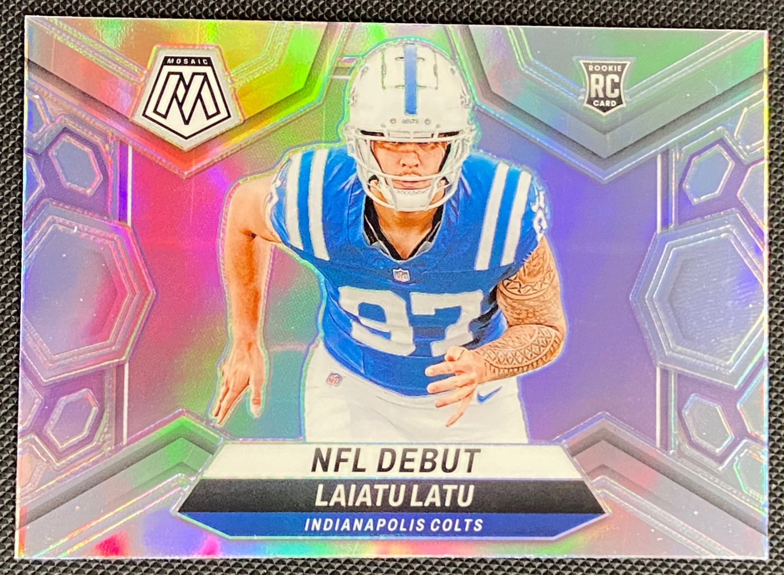 2024 Mosaic Laiatu Latu Silver Prizm #290 RC NFL Debut Indianapolis Colts