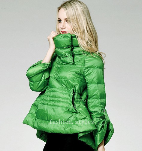 Damen Entendaunen Cape Umhang A-Leinen Soft Outwear Mäntel Jacken Winter Parka - Bild 15 von 27