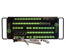 6 Row Lock-a-Socket tray, Matte Black