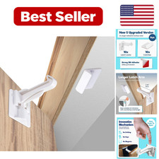 Upgraded Invisible Baby Proofing Cabinet Latch Locks 10 Pack - For Kitchen