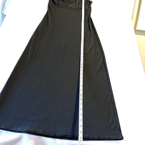 Banana Republic Slip Dress XS Black Maxi Vintage Y2K 90s Babydoll Empire - Picture 7 of 9