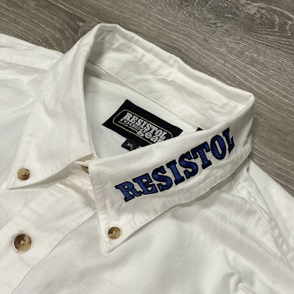 Resistol Shirt Mens XL White Western Button Down Embroidered Best All-Around - Image 3 of 4