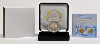 2 Euro Staatsbahnen SNCB reverse Proof 2026 PP Belgien 3