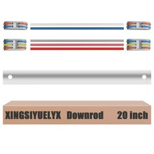 20" Ceiling Fan Downrod, 1 Outside Diameter Matte White Extended