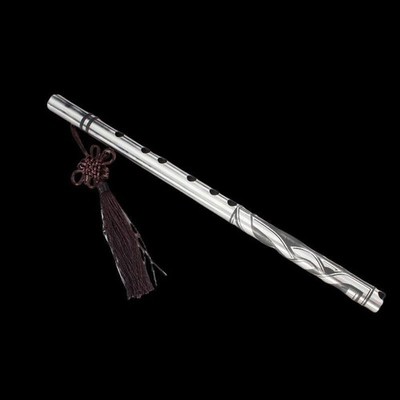 Stainless Steel Flute Handmade Xiao Chinese Wind Instrument Traditional Style