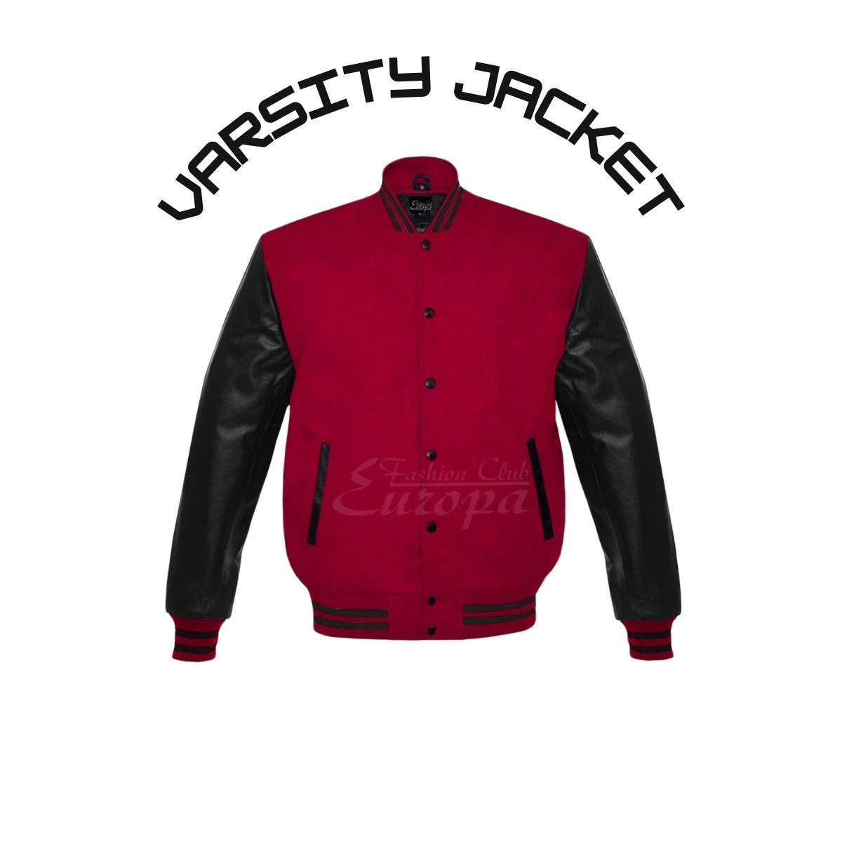 Stylish Varsity Bomber Jacket Men Letterman Wool Leather College Outfit
